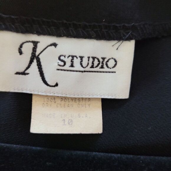 Vintage Dress Witchy Gothic Goblin Asymmetrical Monk Robe Midi Shift Black M - Picture 3 of 8